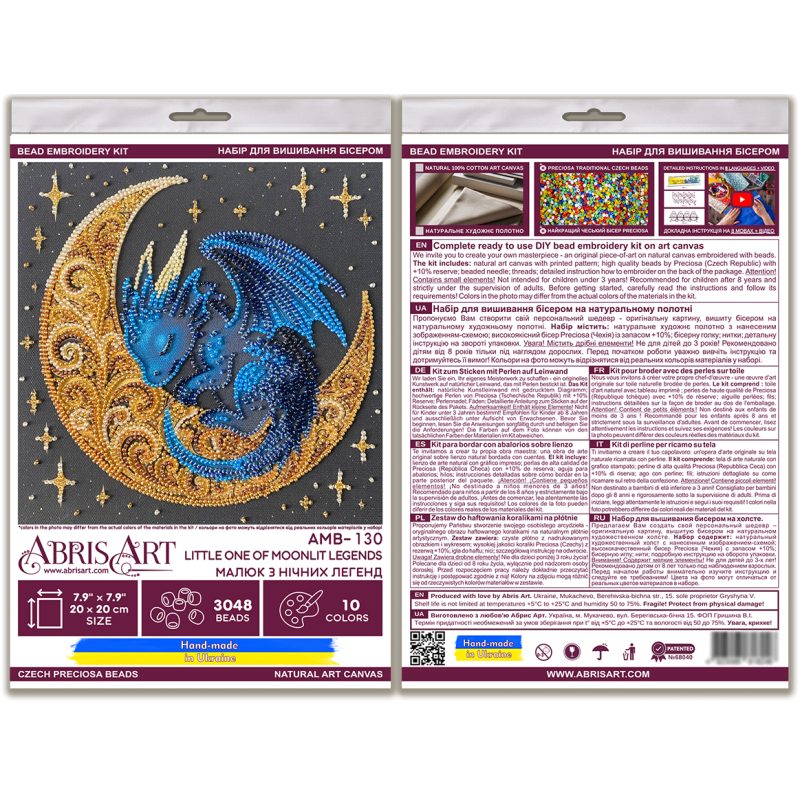 Mid-sized bead embroidery kit Little One of Moonlit Legends