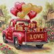 Mid-sized bead embroidery kit Gift Love