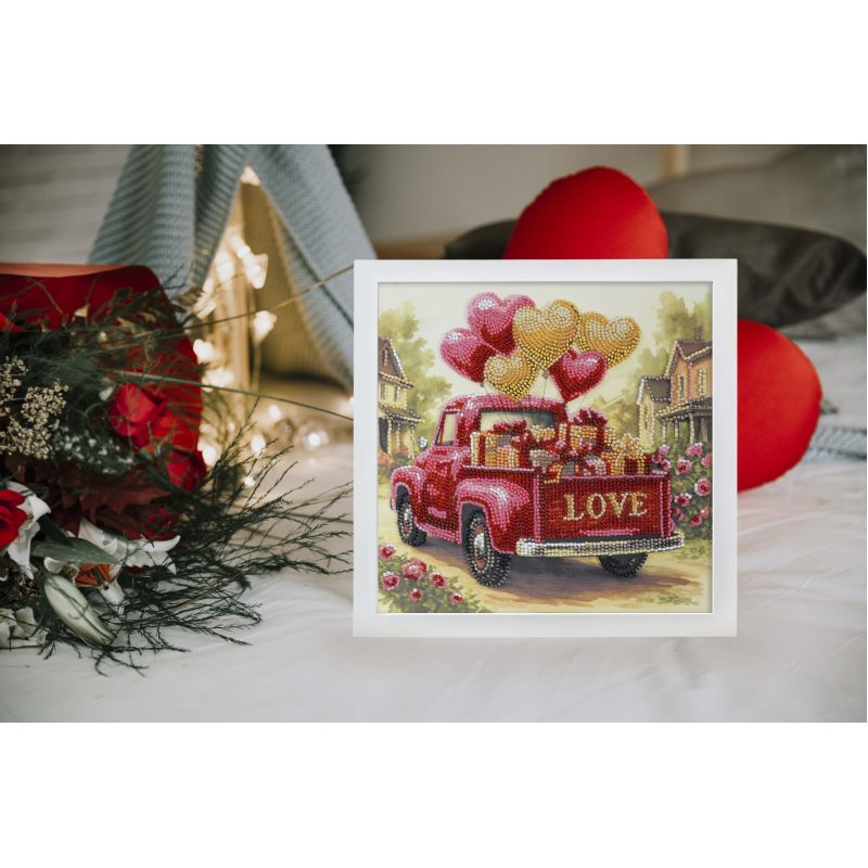 Mid-sized bead embroidery kit Gift Love