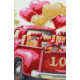 Mid-sized bead embroidery kit Gift Love