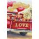 Mid-sized bead embroidery kit Gift Love