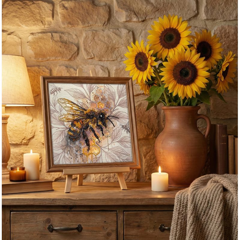 Mid-sized bead embroidery kit Golden honey