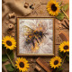 Mid-sized bead embroidery kit Golden honey