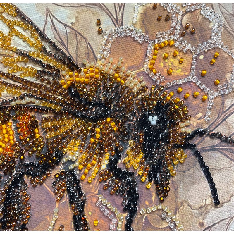 Mid-sized bead embroidery kit Golden honey