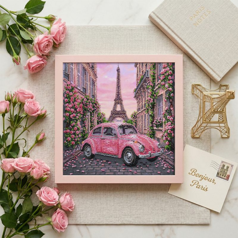 Mid-sized bead embroidery kit La Vie en rose