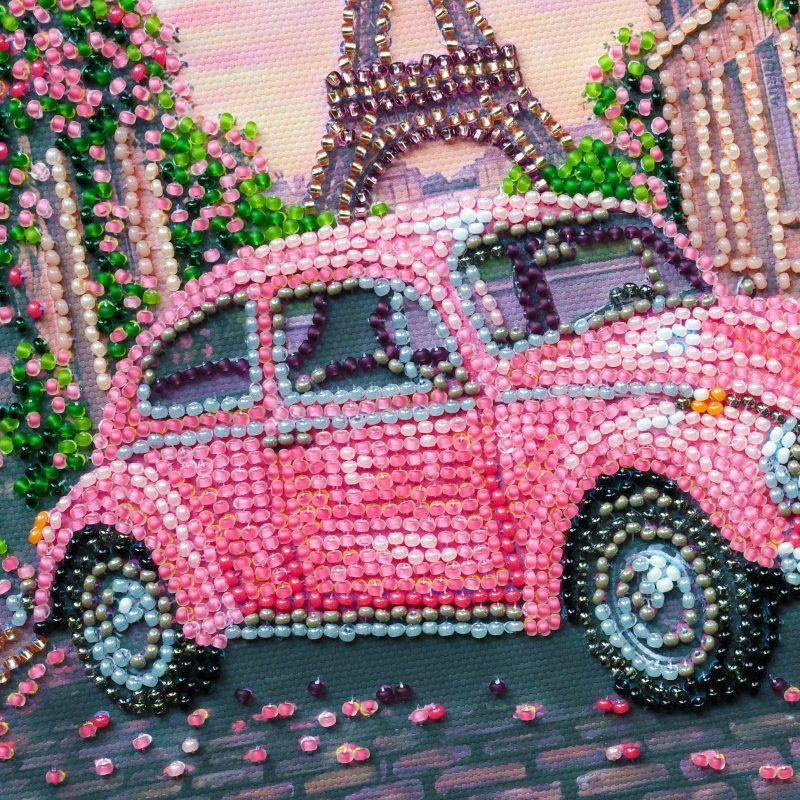 Mid-sized bead embroidery kit La Vie en rose
