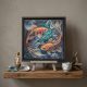 Mid-sized bead embroidery kit Dancing among the waves