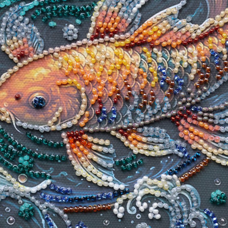 Mid-sized bead embroidery kit Dancing among the waves