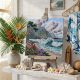 Mid-sized bead embroidery kit Blue Lagoon