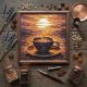 Mid-sized bead embroidery kit Fragrant Coffee