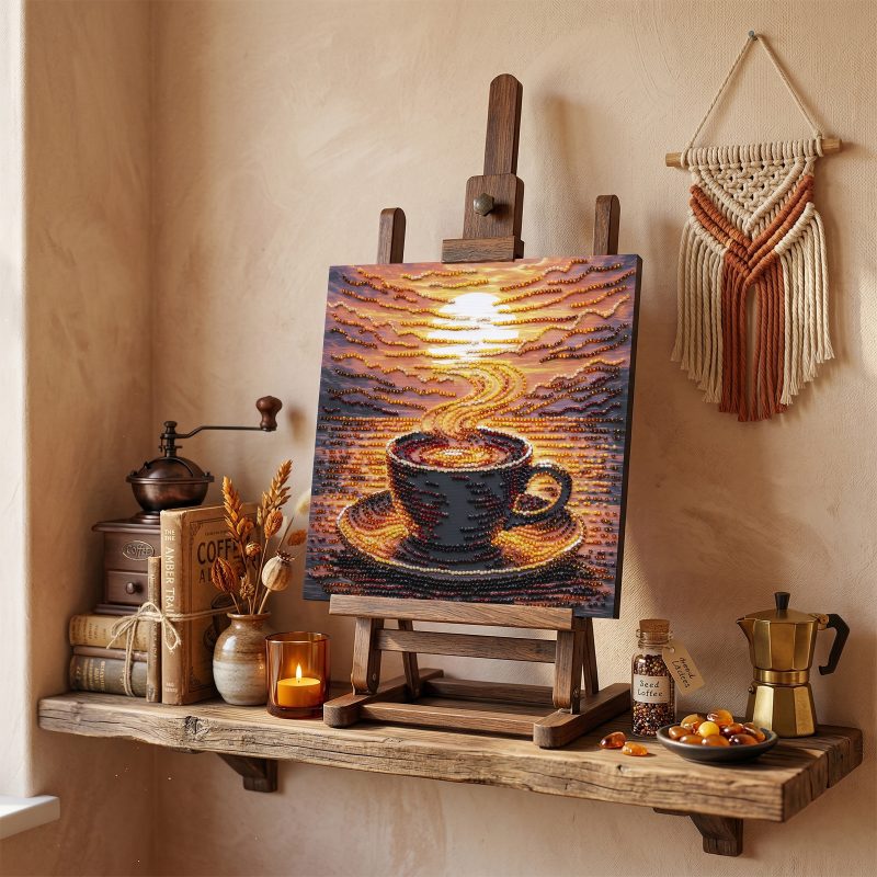 Mid-sized bead embroidery kit Fragrant Coffee