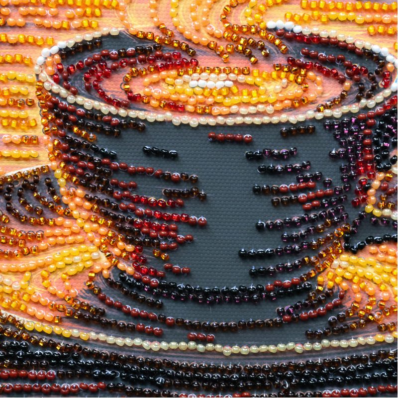 Mid-sized bead embroidery kit Fragrant Coffee