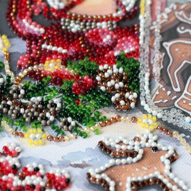Mid-sized bead embroidery kit Cookies for Santa