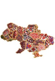 Kits for embroidery with beads magnets "Map of Ukraine" A complete set of kits for embroidery with beads "Magnet "Map of Ukraine"