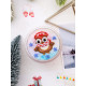 Magnets Bead embroidery kit Going on the snow