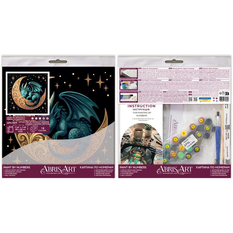 Paint by Numbers Kit on Art Canvas "Little One of Moonlit Legends"