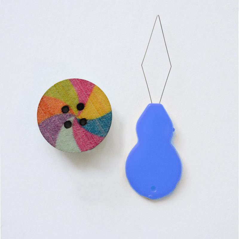 Magnetic needle holder and threader set