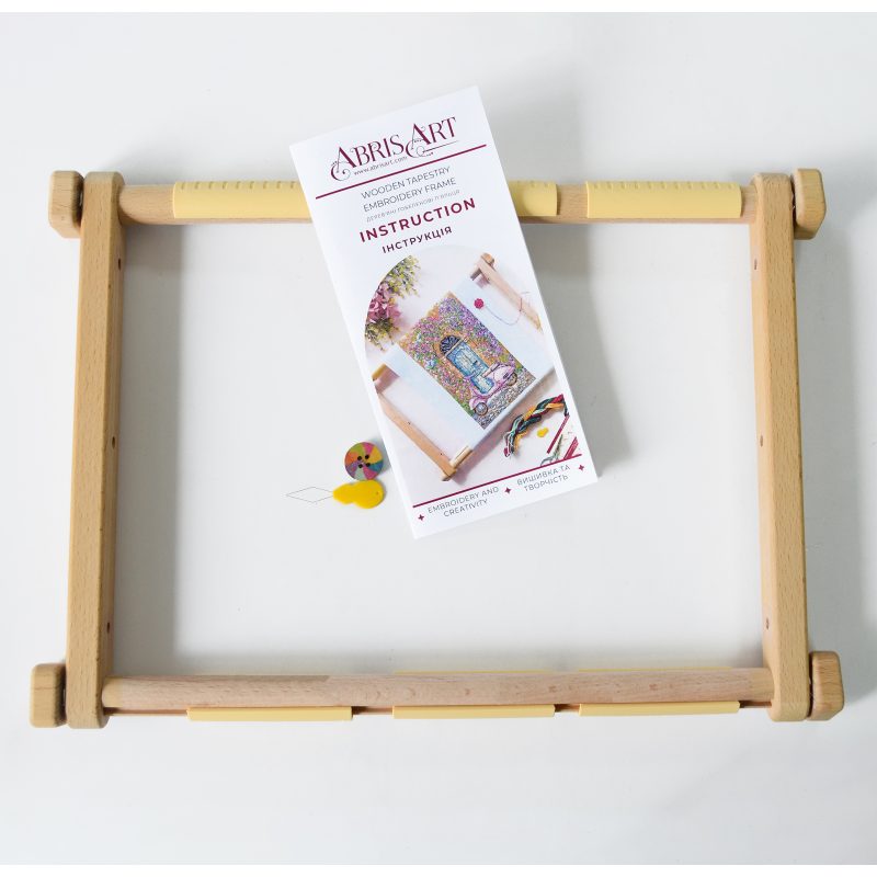 Embroidery hoop Wooden tapestry embroidery frame 30*40 cm + magnetic needle holder and threader