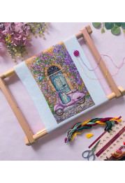 Embroidery hoop Wooden tapestry embroidery frame 30*40 cm + magnetic needle holder and threader