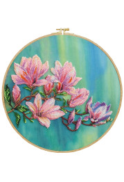 Main Bead Embroidery Kit Magnolias bloom