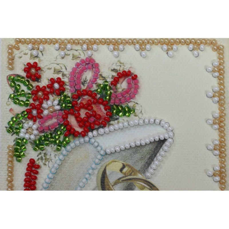 Postcard bead embroidery kits Happy Wedding – 7