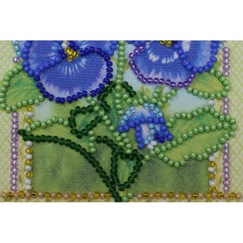 Postcard bead embroidery kits Violet