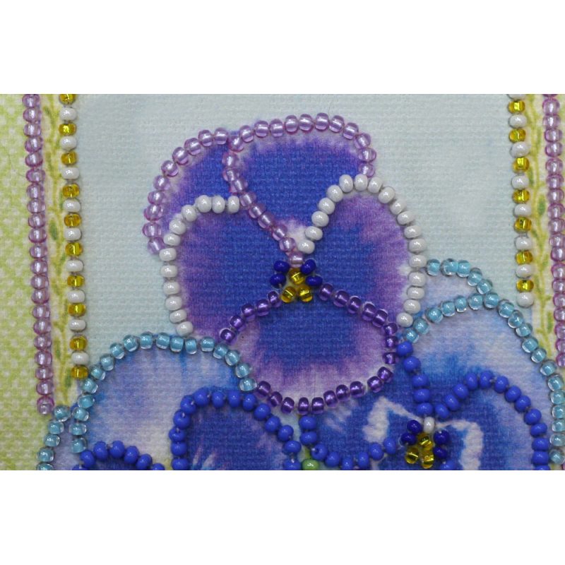 Postcard bead embroidery kits Violet