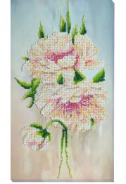 Main Bead Embroidery Kit White peonies