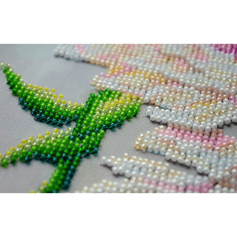 Main Bead Embroidery Kit White peonies
