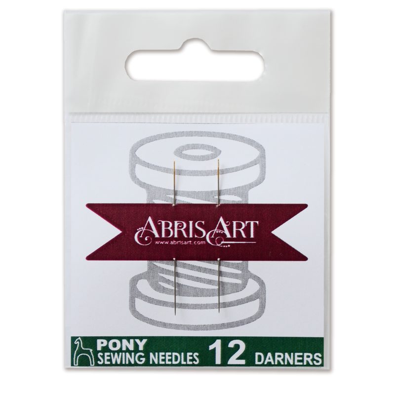 Голки для вишивки мікробісером Sewing Needles №12 (2 шт) Darners. Pony (Індія)