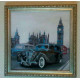 Charts on artistic canvas Auto retro monocrome