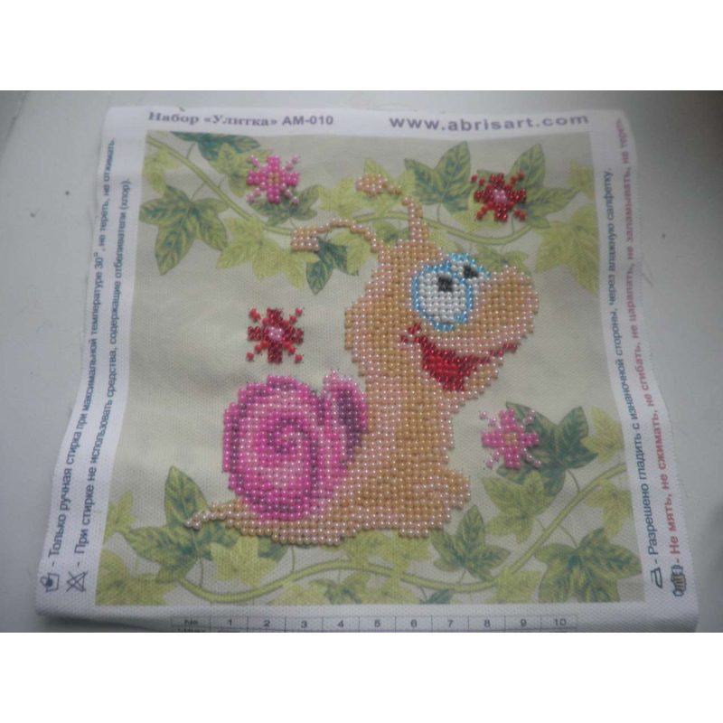 Mini Bead embroidery kit Snail