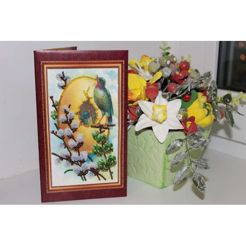 Postcard Bead embroidery kit Easter – 7