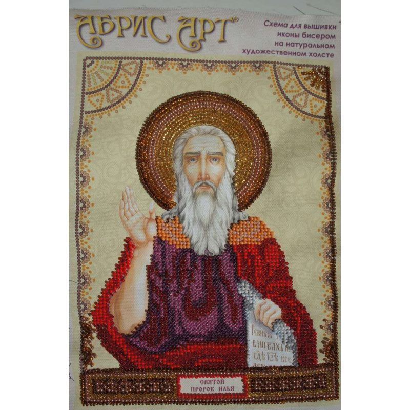 Icon's charts on artistic canvas St. Elijah