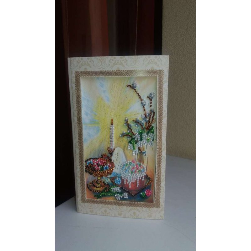Postcard Bead embroidery kit Easter – 4