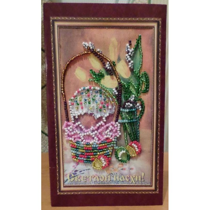 Postcard Bead embroidery kit Easter – 9