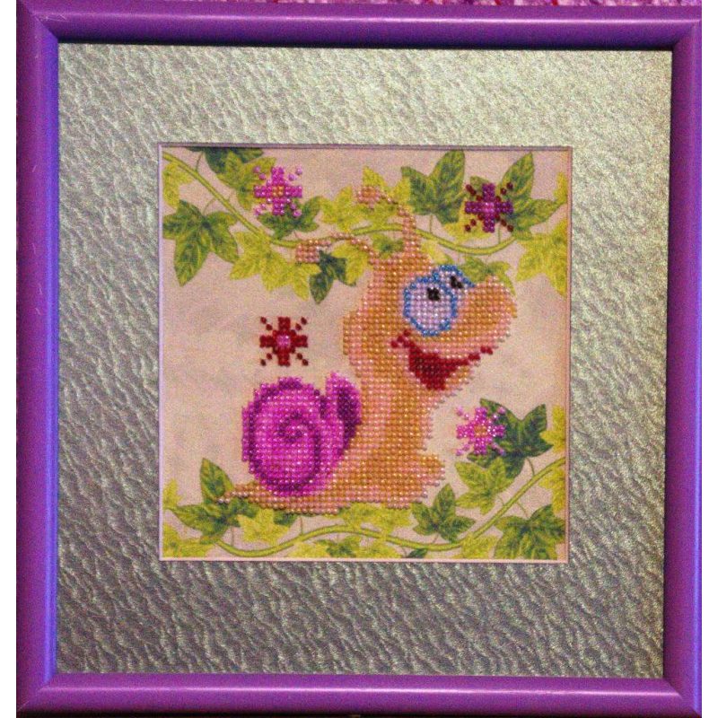 Mini Bead embroidery kit Snail