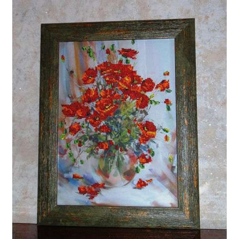 Main Bead Embroidery Kit Poppies