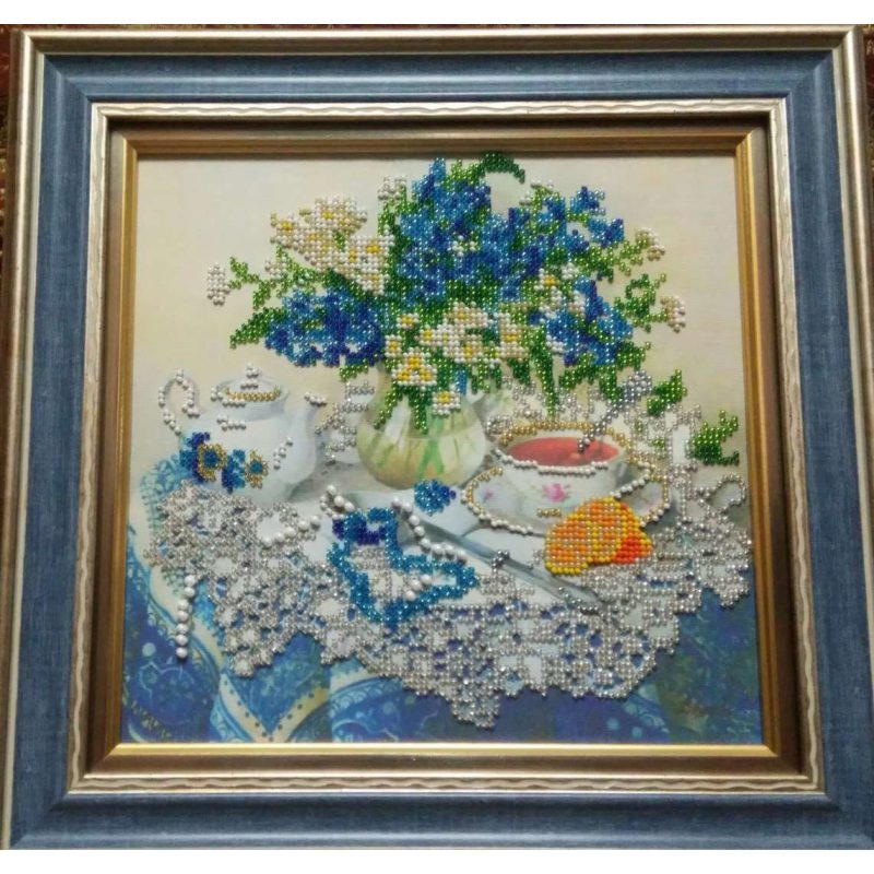 Main Bead Embroidery Kit Forget-me-nots