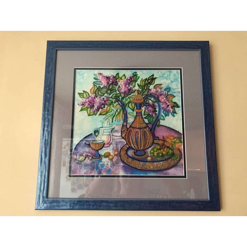 Charts on artistic canvas Cobalt