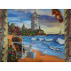 Charts on artistic canvas Lighthouse