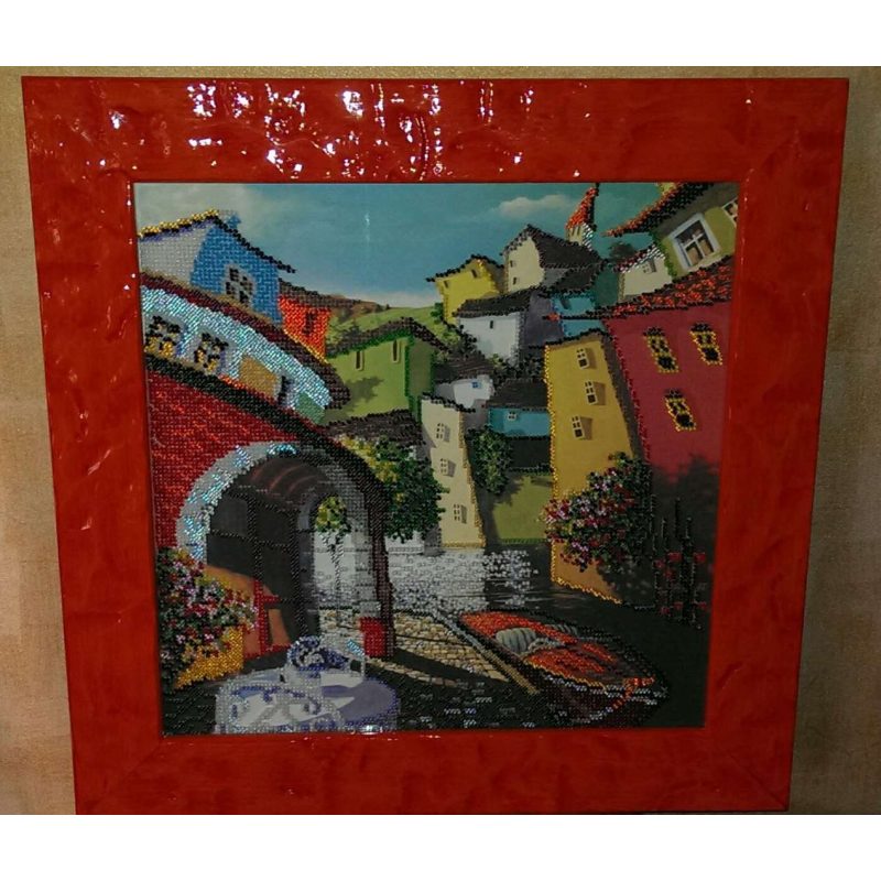 Charts on artistic canvas Vivid town