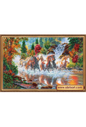 Main Bead Embroidery Kit Seven horses