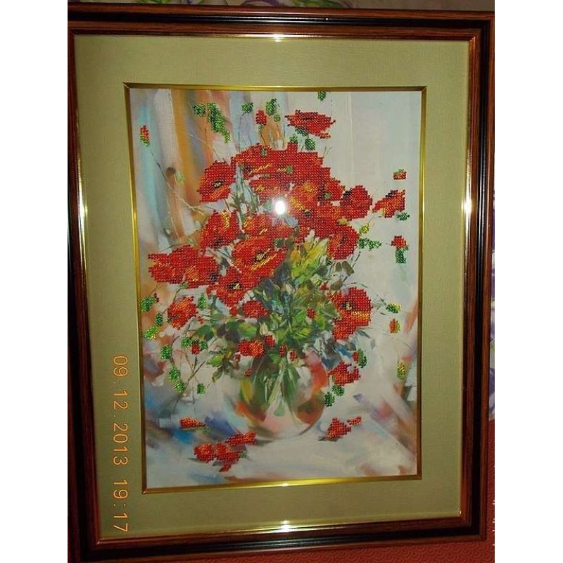 Main Bead Embroidery Kit Poppies