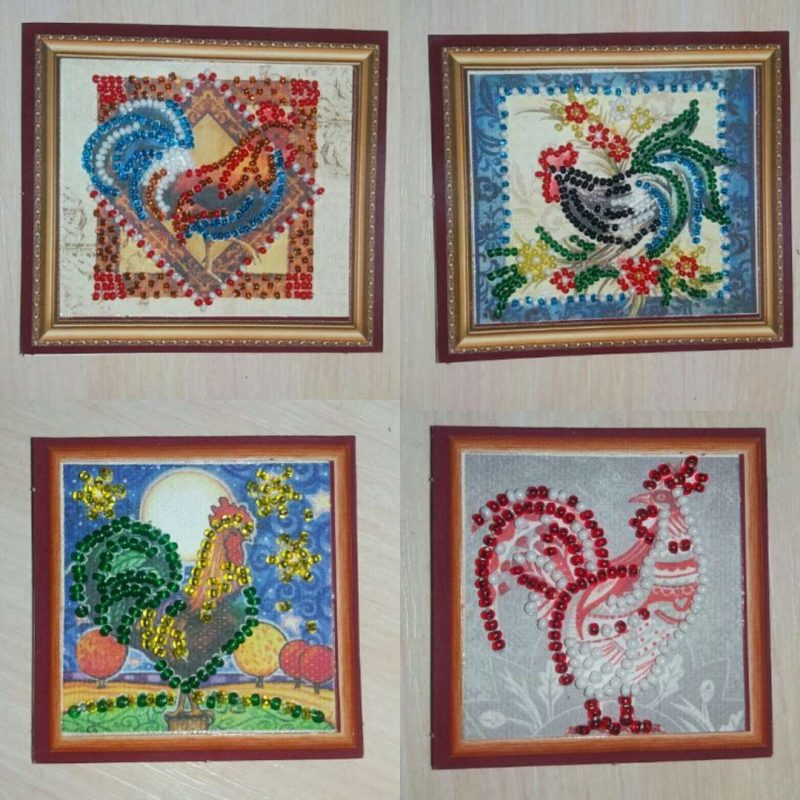 Mini Magnets Bead embroidery kit Master of the yard