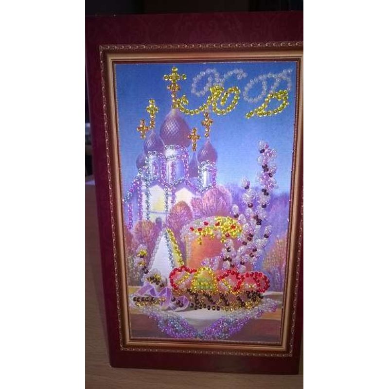 Postcard Bead embroidery kit Easter – 8