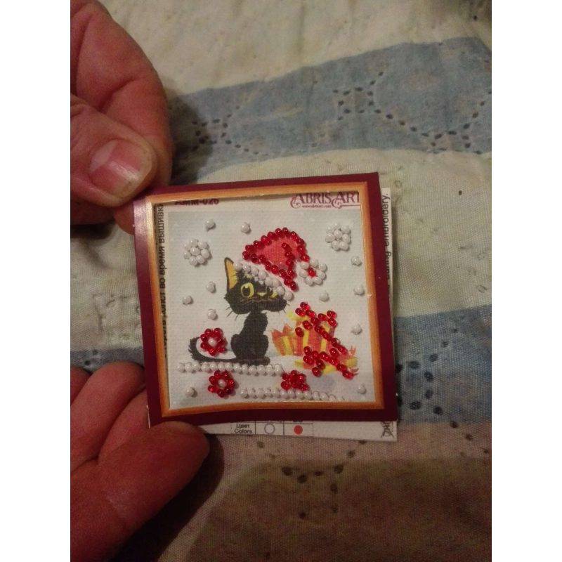 Mini Magnets Bead embroidery kit New Year coming