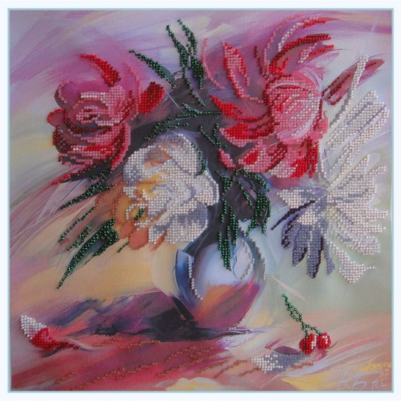 Charts on artistic canvas Picturesque peonies