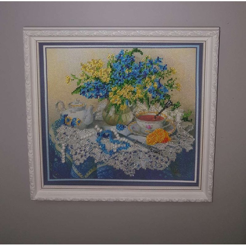 Main Bead Embroidery Kit Forget-me-nots