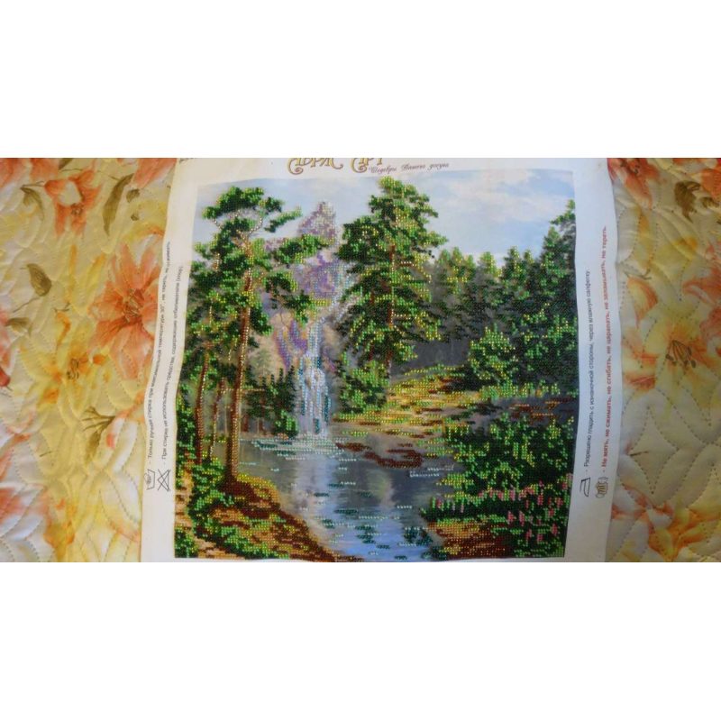Main Bead Embroidery Kit Mountain waterfall